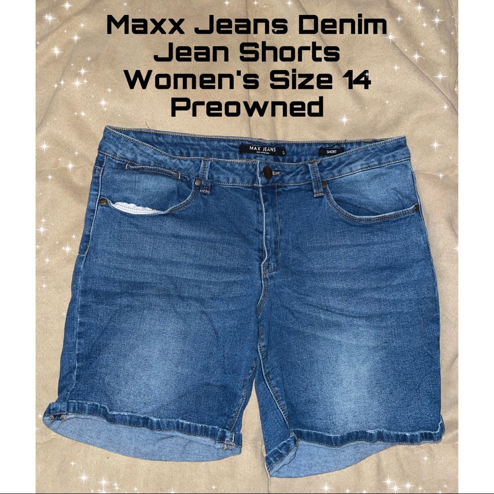 Maxx Jeans Denim Jean Shorts Size 14 Women’s Blue